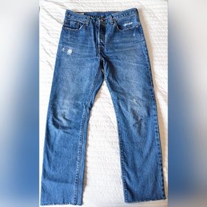 Levi's Premium Original 501 Women's Jeans in Athens Dark Wash || size 29 || EUC